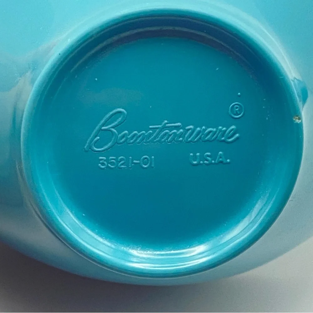 Vintage Boontonware 12 oz Creamer Aqua Blue Melamine 3521-01 Belle Line MCM EUC